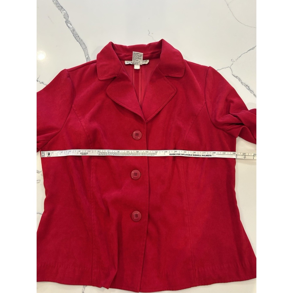 Requirements Women's Long Sleeve 3 Button Blazer, Red Size Large - Picture 7 of 9